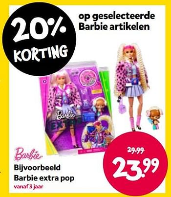Aanbiedingen Barbie extra pop - Mattel - Geldig van 15/04/2022 tot 08/05/2022 bij Intertoys