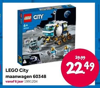 Aanbiedingen Lego city maanwagen 60348 - Lego - Geldig van 15/04/2022 tot 08/05/2022 bij Intertoys