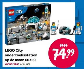 Aanbiedingen Lego city onderzoeksstation op de maan 60350 - Lego - Geldig van 15/04/2022 tot 08/05/2022 bij Intertoys