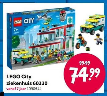 Aanbiedingen Lego city ziekenhuis 60330 - Lego - Geldig van 15/04/2022 tot 08/05/2022 bij Intertoys
