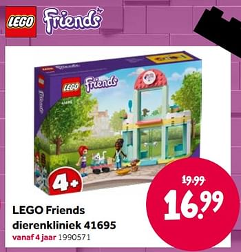 Aanbiedingen Lego friends dierenkliniek 41695 - Lego - Geldig van 15/04/2022 tot 08/05/2022 bij Intertoys