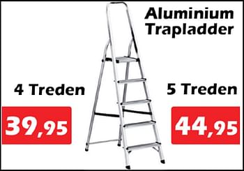 Aanbiedingen Aluminium trapladder 4 treden - Huismerk - Itek - Geldig van 18/04/2022 tot 08/05/2022 bij Itek