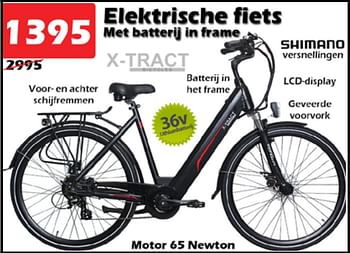 Aanbiedingen Elektrische fiets met batterij in frame - X-tract - Geldig van 18/04/2022 tot 08/05/2022 bij Itek
