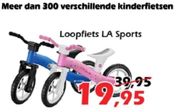 Aanbiedingen Loopfiets la sports - L.A.Sports - Geldig van 18/04/2022 tot 08/05/2022 bij Itek