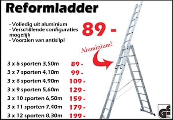 Aanbiedingen Reformladder - Huismerk - Itek - Geldig van 18/04/2022 tot 08/05/2022 bij Itek