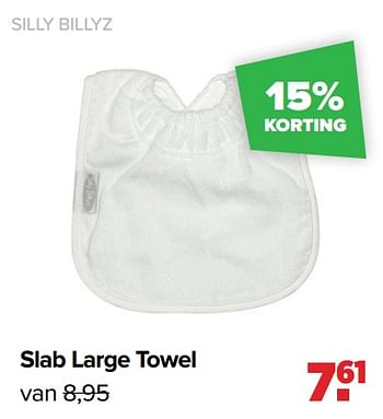 Aanbiedingen Silly billyz slab large towel - Silly Billyz - Geldig van 25/04/2022 tot 14/05/2022 bij Baby-Dump