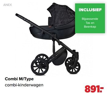Aanbiedingen Anex combi m-type combi-kinderwagen - Anex - Geldig van 25/04/2022 tot 14/05/2022 bij Baby-Dump