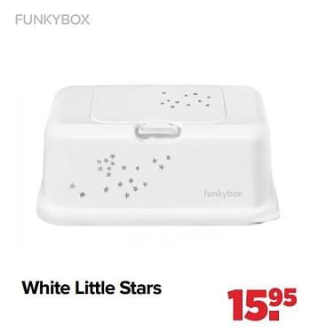 Aanbiedingen Funkybox white little stars - Funkybox - Geldig van 25/04/2022 tot 14/05/2022 bij Baby-Dump