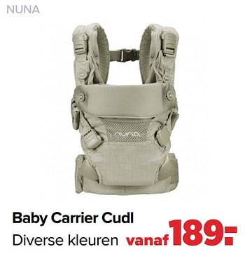 Aanbiedingen Nuna baby carrier cudl - Nuna - Geldig van 25/04/2022 tot 14/05/2022 bij Baby-Dump