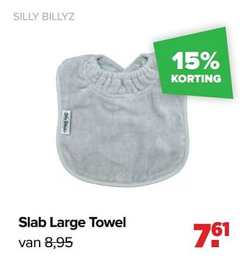 Aanbiedingen Slab large towel - Silly Billyz - Geldig van 25/04/2022 tot 14/05/2022 bij Baby-Dump