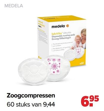 Aanbiedingen Zoogcompressen - Medela - Geldig van 25/04/2022 tot 14/05/2022 bij Baby-Dump