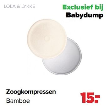 Aanbiedingen Zoogkompressen - Lola &amp; Lykke - Geldig van 25/04/2022 tot 14/05/2022 bij Baby-Dump