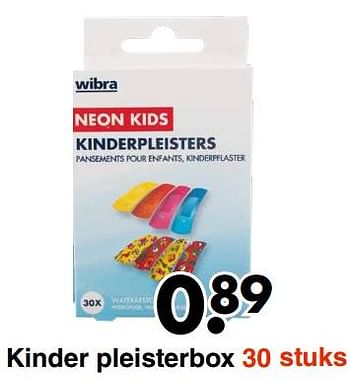 Aanbiedingen Kinder pleisterbox - Huismerk - Wibra - Geldig van 21/04/2022 tot 04/05/2022 bij Wibra