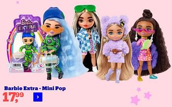 Aanbiedingen Barbie extra - mini pop - Mattel - Geldig van 22/04/2022 tot 09/05/2022 bij Bol