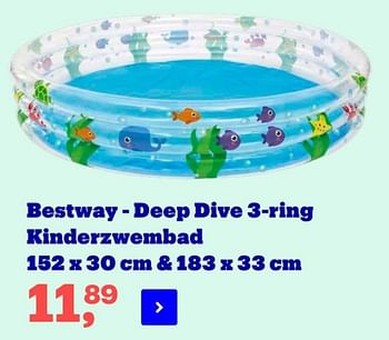 Aanbiedingen Bestway - deep dive 3-ring rinderzwembad - BestWay - Geldig van 22/04/2022 tot 09/05/2022 bij Bol