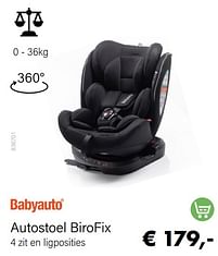 Aanbiedingen Autostoel birofix - Baby auto - Geldig van 01/05/2022 tot 31/05/2022 bij Multi Bazar