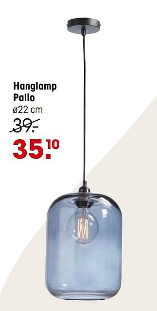Aanbiedingen Hanglamp pallo - Huismerk - Kwantum - Geldig van 02/05/2022 tot 08/05/2022 bij Kwantum