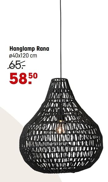 Aanbiedingen Hanglamp rana - Huismerk - Kwantum - Geldig van 02/05/2022 tot 08/05/2022 bij Kwantum