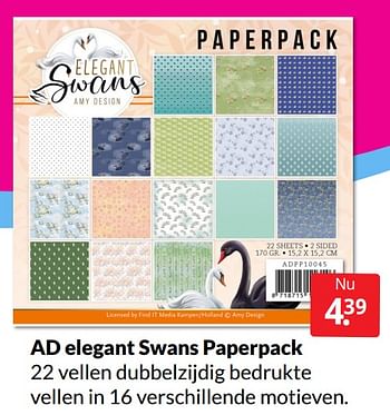 Aanbiedingen Ad elegant swans paperpack - Huismerk - Boekenvoordeel - Geldig van 30/04/2022 tot 08/05/2022 bij Boekenvoordeel