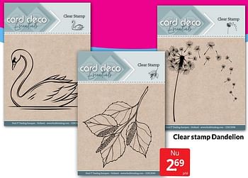 Aanbiedingen Clear stamp dandelion - Card Deco Essentials - Geldig van 30/04/2022 tot 08/05/2022 bij Boekenvoordeel