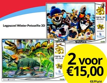 Aanbiedingen Legpuzzel winter petsselfie 3d - Prime 3d - Geldig van 30/04/2022 tot 08/05/2022 bij Boekenvoordeel