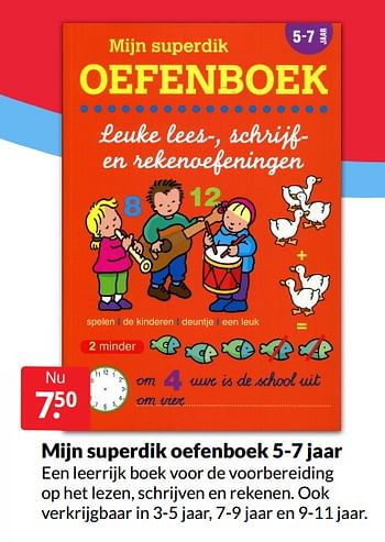 Aanbiedingen Mijn superdik oefenboek 5-7 jaar - Huismerk - Boekenvoordeel - Geldig van 30/04/2022 tot 08/05/2022 bij Boekenvoordeel