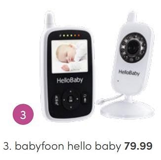 Aanbiedingen Babyfoon hello baby - HelloBaby - Geldig van 01/05/2022 tot 31/05/2022 bij Baby & Tiener Megastore