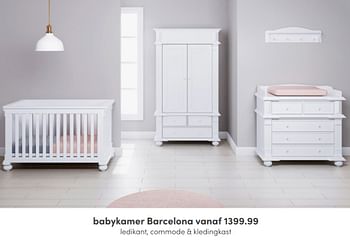 Aanbiedingen Babykamer barcelona - Huismerk - Baby &amp; Tiener Megastore - Geldig van 01/05/2022 tot 31/05/2022 bij Baby & Tiener Megastore
