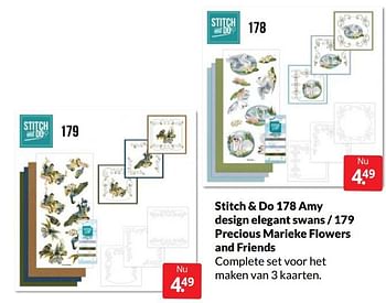 Aanbiedingen Stitch + do 178 amy design elegant swans - 179 precious marieke flowers and friends - Huismerk - Boekenvoordeel - Geldig van 30/04/2022 tot 08/05/2022 bij Boekenvoordeel
