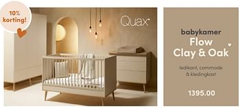 Aanbiedingen Babykamer flow clay + oak - Quax - Geldig van 01/05/2022 tot 31/05/2022 bij Baby & Tiener Megastore