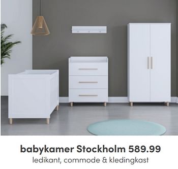 Aanbiedingen Babykamer stockholm - Huismerk - Baby &amp; Tiener Megastore - Geldig van 01/05/2022 tot 31/05/2022 bij Baby & Tiener Megastore