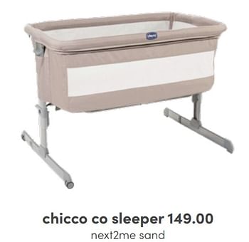 Aanbiedingen Chicco co sleeper next2me sand - Chicco - Geldig van 01/05/2022 tot 31/05/2022 bij Baby & Tiener Megastore