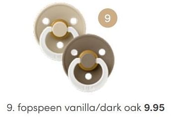 Aanbiedingen Fopspeen vanilla-dark oak - Bibs - Geldig van 01/05/2022 tot 31/05/2022 bij Baby & Tiener Megastore