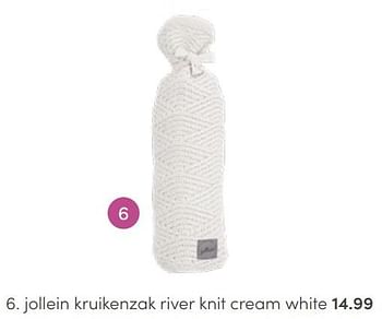 Aanbiedingen Jollein kruikenzak river knit cream white - Jollein - Geldig van 01/05/2022 tot 31/05/2022 bij Baby & Tiener Megastore