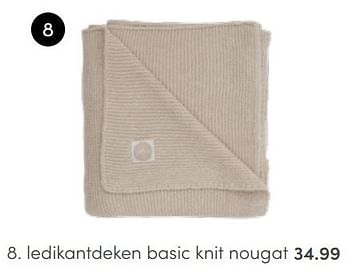 Aanbiedingen Ledikantdeken basic knit nougat - Jollein - Geldig van 01/05/2022 tot 31/05/2022 bij Baby & Tiener Megastore