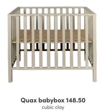 Aanbiedingen Quax babybox - Quax - Geldig van 01/05/2022 tot 31/05/2022 bij Baby & Tiener Megastore