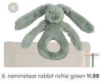 Aanbiedingen Rammelaar rabbit richie green - Happy Horse - Geldig van 01/05/2022 tot 31/05/2022 bij Baby & Tiener Megastore
