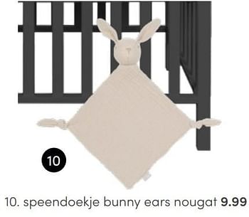 Aanbiedingen Speendoekje bunny ears nougat - Jollein - Geldig van 01/05/2022 tot 31/05/2022 bij Baby & Tiener Megastore