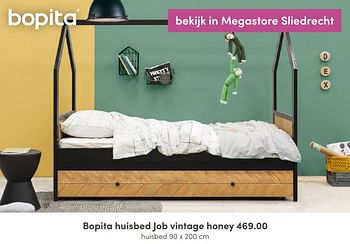 Aanbiedingen Bopita huisbed job vintage honey - Bopita - Geldig van 01/05/2022 tot 14/05/2022 bij Baby & Tiener Megastore