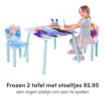 Aanbiedingen Frozen 2 tafel met stoeltjes - Disney  Frozen - Geldig van 01/05/2022 tot 14/05/2022 bij Baby & Tiener Megastore