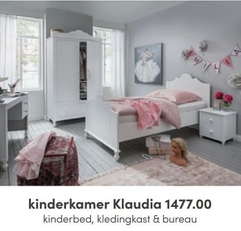 Aanbiedingen Kinderkamer klaudia - Huismerk - Baby &amp; Tiener Megastore - Geldig van 01/05/2022 tot 14/05/2022 bij Baby & Tiener Megastore