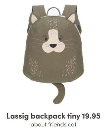 Aanbiedingen Lassig backpack tiny about friends cat - Lassig - Geldig van 01/05/2022 tot 14/05/2022 bij Baby & Tiener Megastore