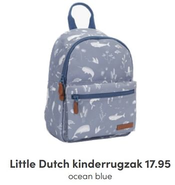 Aanbiedingen Little dutch kinderrugzak ocean blue - Little Dutch - Geldig van 01/05/2022 tot 14/05/2022 bij Baby & Tiener Megastore
