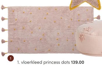 Aanbiedingen Vloerkleed princess dots - Lifetime Kidsrooms - Geldig van 01/05/2022 tot 14/05/2022 bij Baby & Tiener Megastore