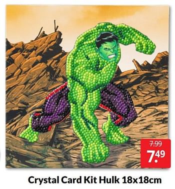 Aanbiedingen Crystal card kit hulk - Huismerk - Boekenvoordeel - Geldig van 07/05/2022 tot 15/05/2022 bij Boekenvoordeel