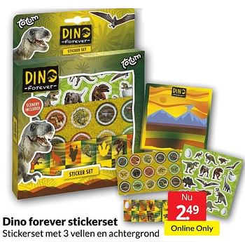 Aanbiedingen Dino forever stickerset - Totum - Geldig van 07/05/2022 tot 15/05/2022 bij Boekenvoordeel