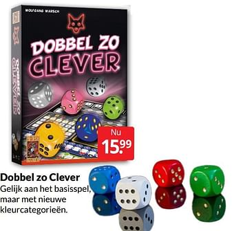 Aanbiedingen Dobbel zo clever - 999games - Geldig van 07/05/2022 tot 15/05/2022 bij Boekenvoordeel