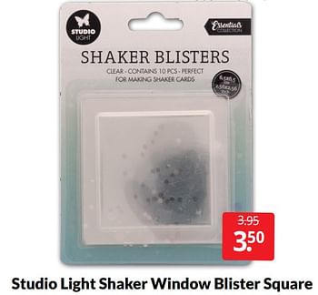 Aanbiedingen Studio light shaker window blister square - Studio Light - Geldig van 07/05/2022 tot 15/05/2022 bij Boekenvoordeel