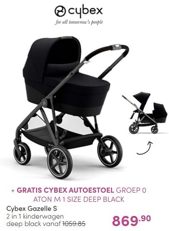 Aanbiedingen Cybex gazelle s 2 in 1 kinderwagen - Cybex - Geldig van 08/05/2022 tot 14/05/2022 bij Baby & Tiener Megastore