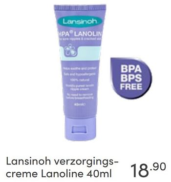 Aanbiedingen Lansinoh verzorgingscreme lanoline - Lansinoh - Geldig van 08/05/2022 tot 14/05/2022 bij Baby & Tiener Megastore